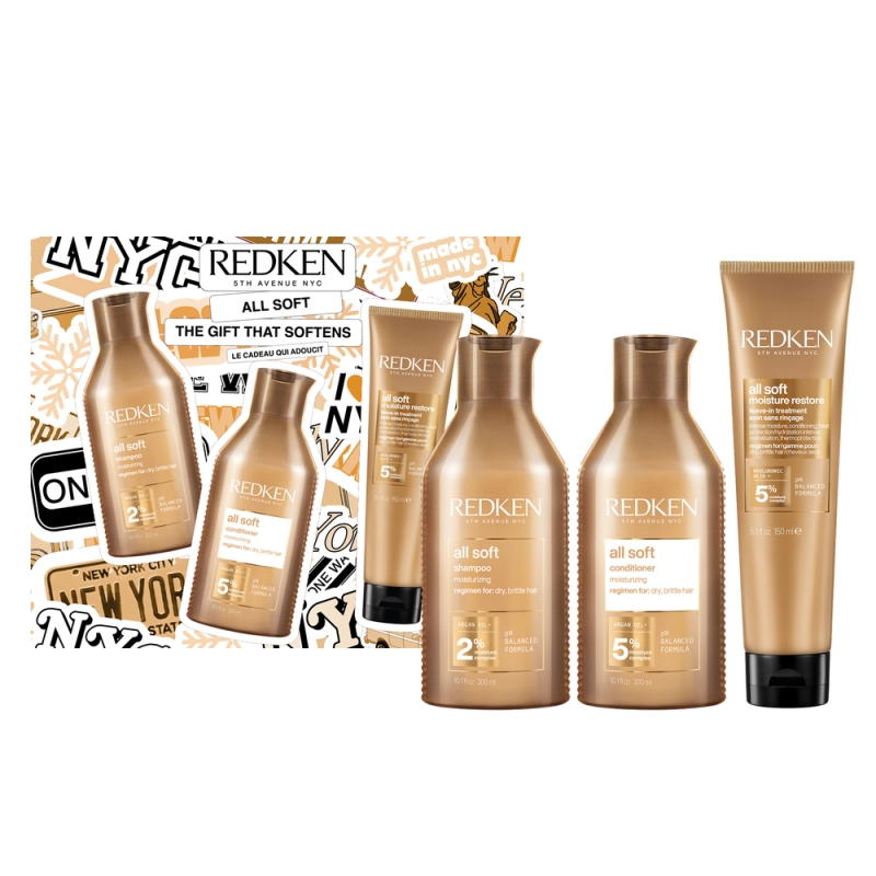Лимитирана подаръчна кутия за суха коса Redken All Soft Holiday Box