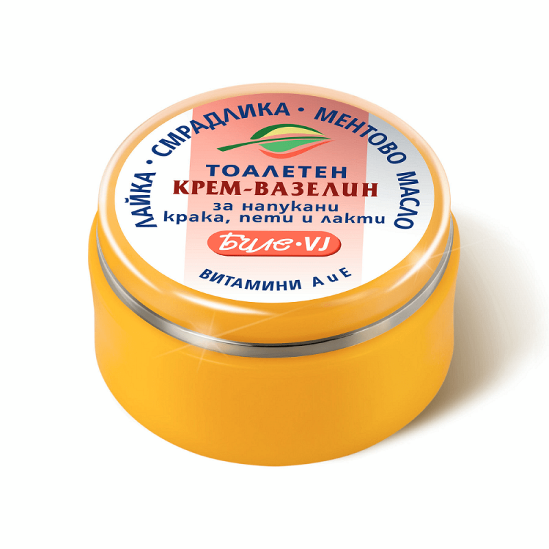 Регенериращ крем-вазелин за напукани крака, пети и лакти с лайка, смрадлика и витамини A+E Bodi Beauty Биле VJ 40 g