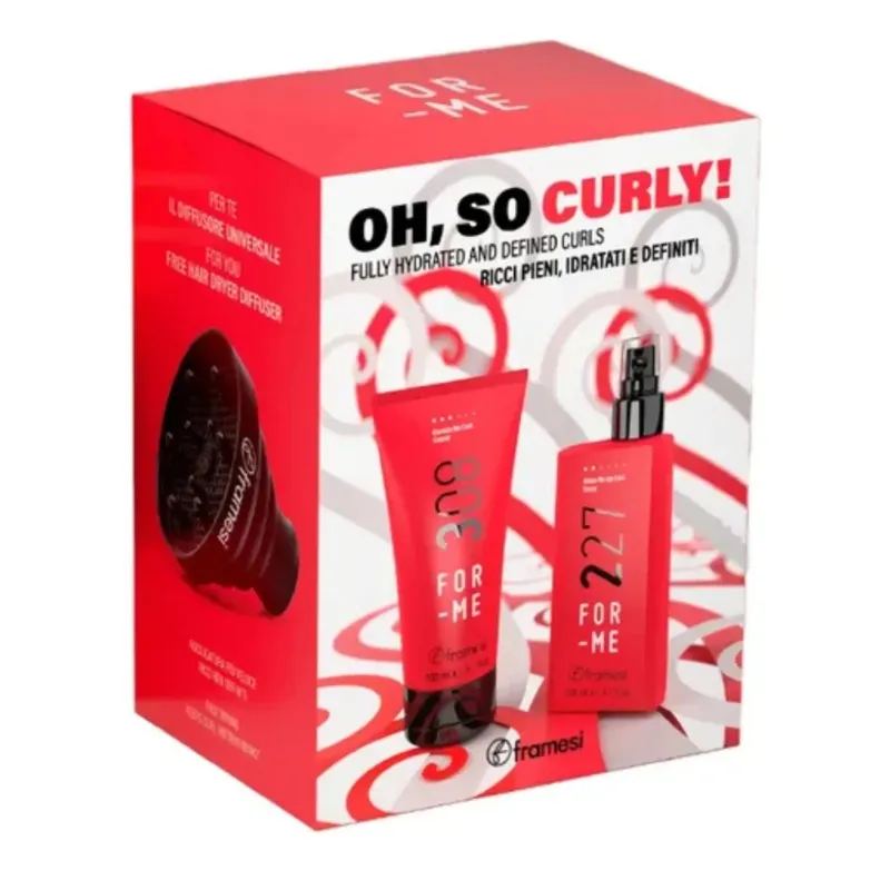 Професионален сет за дефинирани и хидратирани къдрици Framesi Oh So Curly Set + ПОДАРЪК универсален дифузер — 2