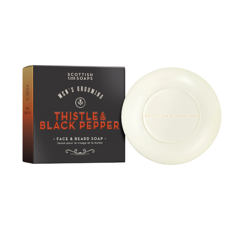 Scottish Fine Soap Thistle & Black Pepper Face & Beard Soap 100 g