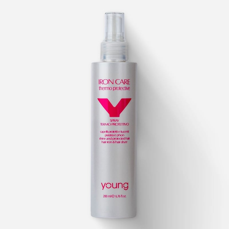 Термозащитен спрей за коса при сушене и изправяне с ленено масло Young Professional Iron Care Thermo Spray 200 ml — 2