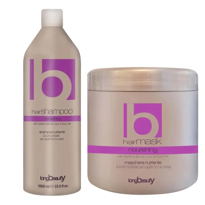 Edelstein Professional Evolution Karite Butter Nourishing Shampoo for Curlu & Frizzy hair 1000ml + Edelstein Professional Evolution Karite Butter Nourishing Mask for Curly & Frizzy hair 1000ml