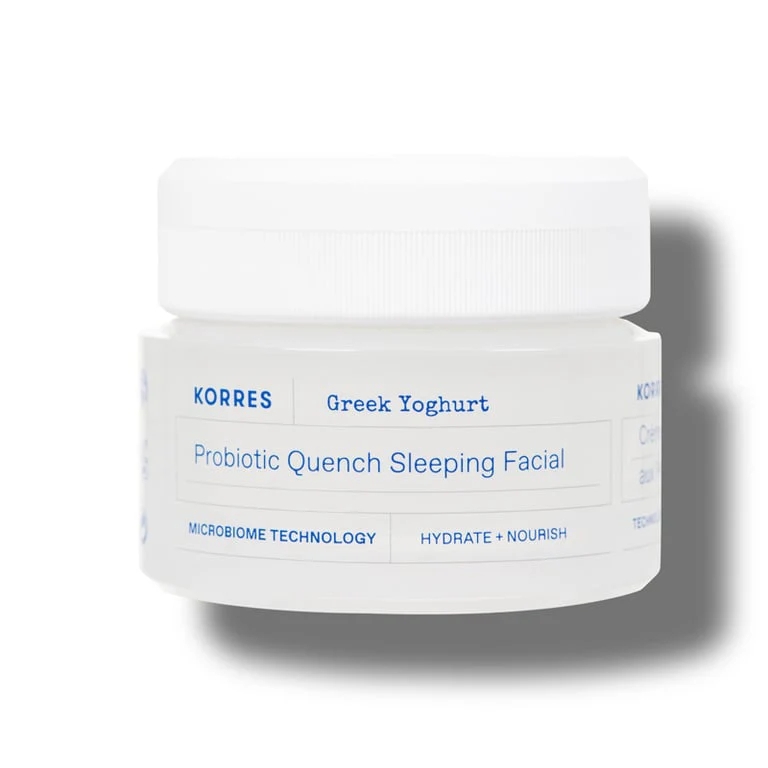 Нощен пробиотичен крем с гръцки йогурт за дълбока хидратация Korres Greek Yoghurt Probiotic Quench Sleeping Facial 40 ml