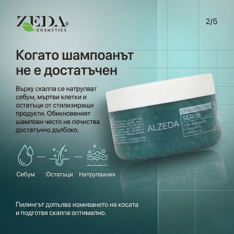 Alzeda Exfoliating Scalp Scrub 250 ml — 4