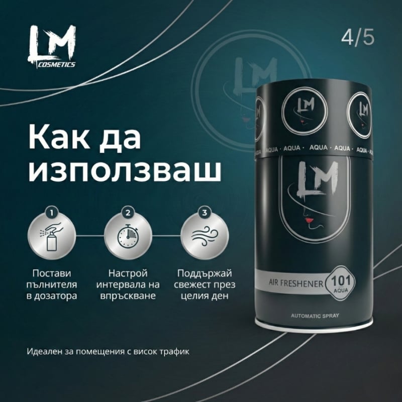 Освежител за въздух LM BVL Aqua 250ml 101 ( пълнител за електронен ароматизатор ) — 5