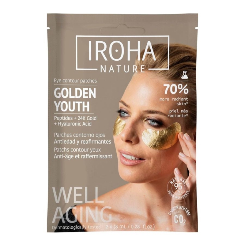 Златни стягащи пачове за очи с 24 К злато Iroha Gold Anti-Age Eye Contour Patches — 2