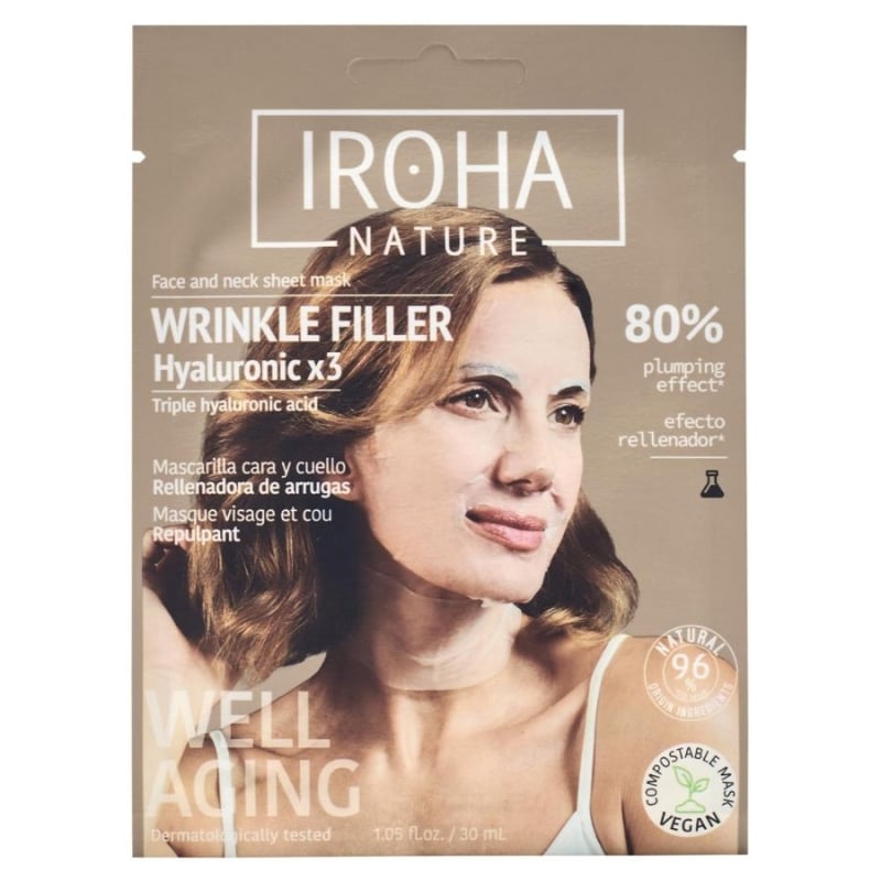 Iroha Wrinkle Filler & Anti-Age Face Mask with Triple Hyaluronic Acid
