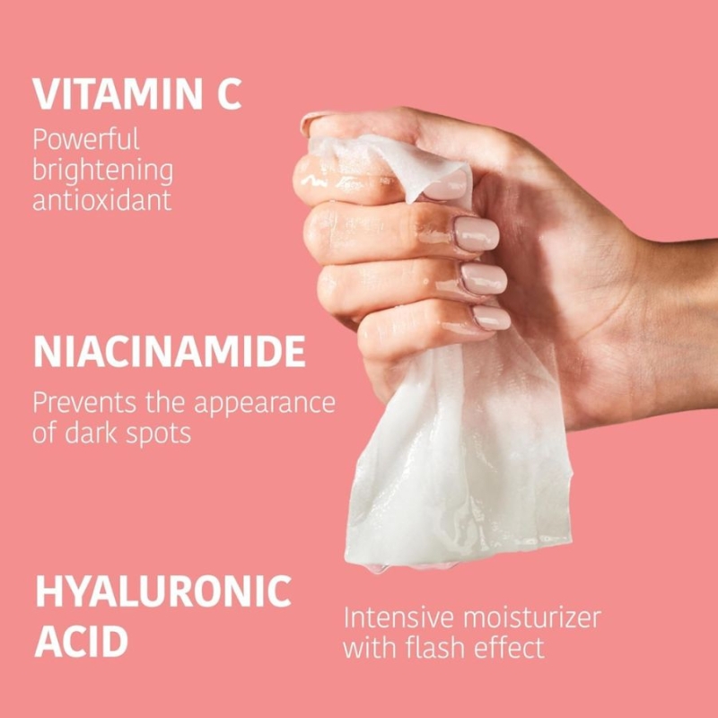 Антиоксидантна маска за лице с Витамин C Iroha Brightening Tissue Mask with Vitamin C + HA — 6