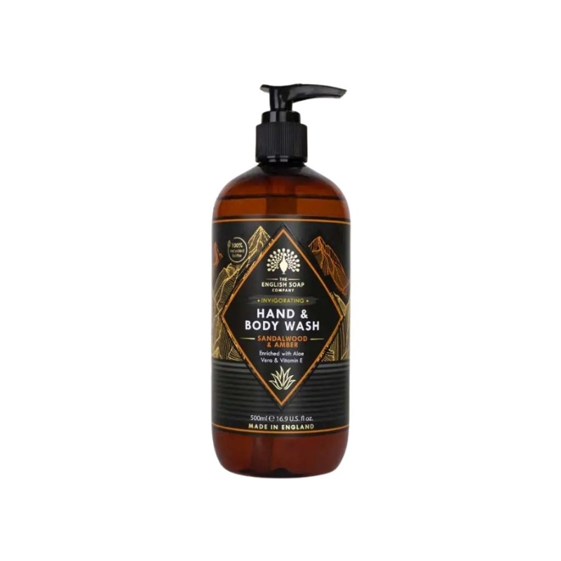 Душ гел 2в1 за ръце и тяло със Сандалово дърво и Кехлибар The English Soap Company Invigorating Sandalwood & Amber Hand & Body Wash 500ml — 3