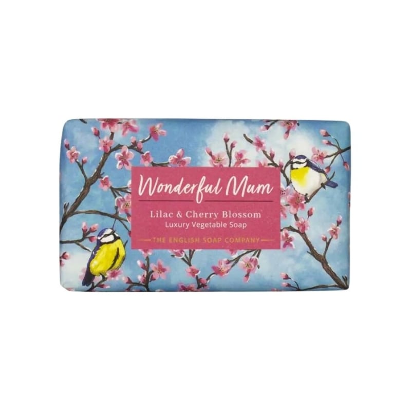 Сапун за повод "Ден на майката" с Люляк и Черешов цвят The English Soap Company Happy Mother's Day Lilac & Cherry Blossom Luxury Vegetable Soap 190g