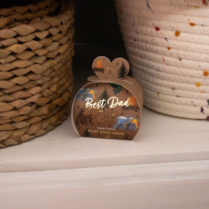 Мини сапуни The English Soap Company Best Dad Ever Heart Guest Soaps 3 x 20 g — 2