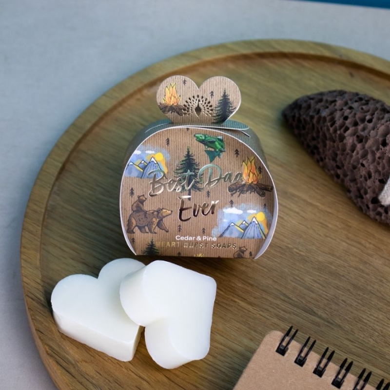 Мини сапуни The English Soap Company Best Dad Ever Heart Guest Soaps 3 x 20 g — 3