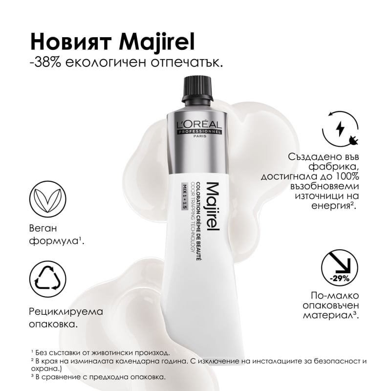 Трайна боя за коса с до 100% покритие на бели коси - L'Oréal Professionnel Majirel Hair Color 60 ml — 7