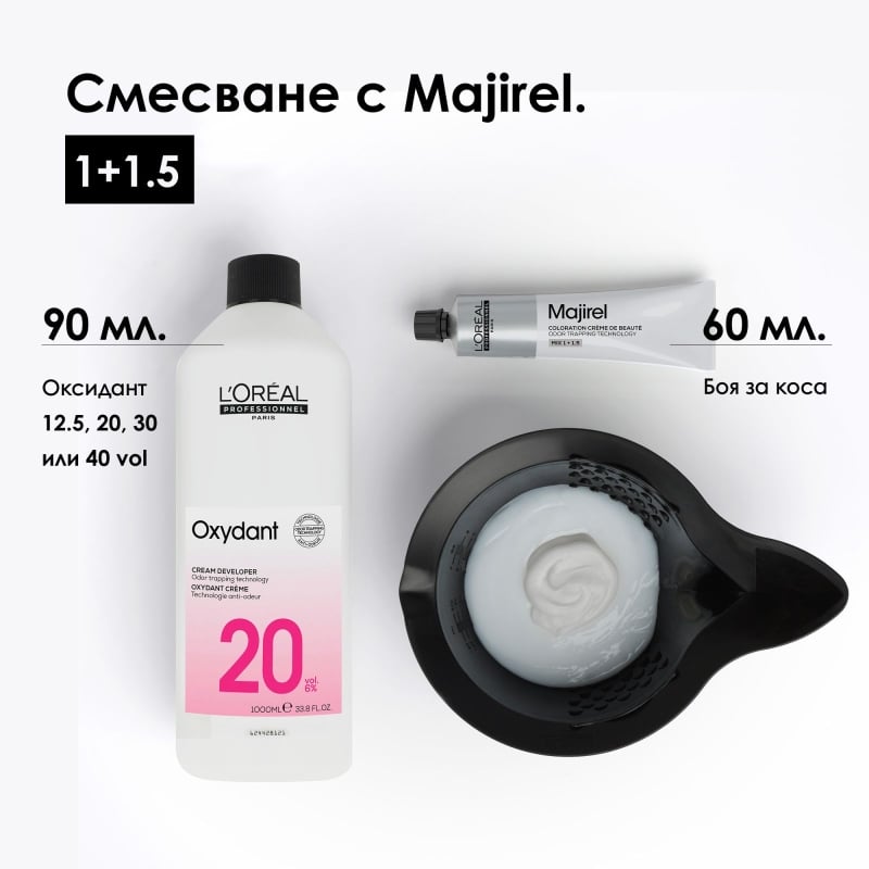Трайна боя за коса с до 100% покритие на бели коси - L'Oréal Professionnel Majirel Hair Color 60 ml — 12