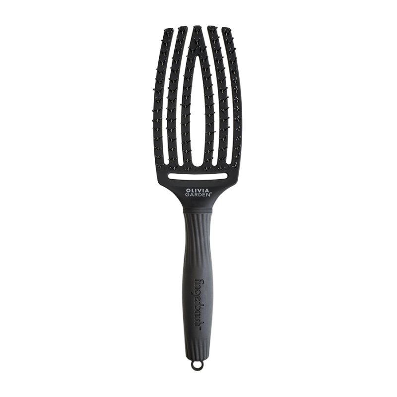 Четка за разресване Olivia Garden Fingerbrush Full Black Double Bristles M
