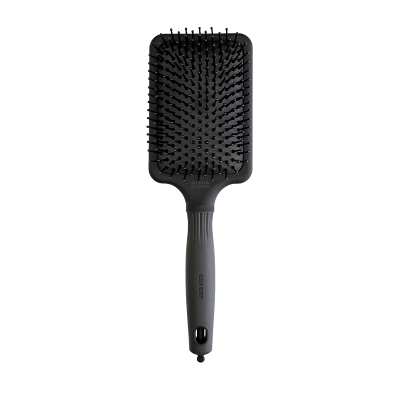 Четка за разресване Olivia Garden Expert Care Rectangular Nylon Bristles Black Label L