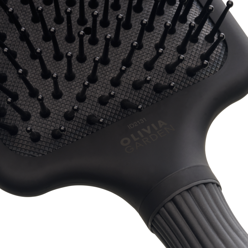 Четка за разресване Olivia Garden Expert Care Rectangular Nylon Bristles Black Label L — 5