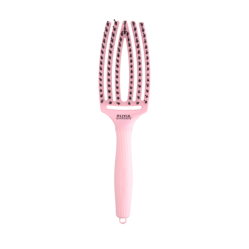 Четка за разресване със смесен косъм Olivia Garden Fingerbrush Think Pink 25 Jaipur Rose