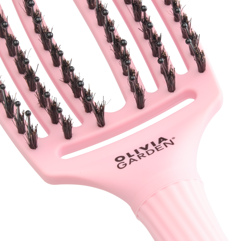 Четка за разресване със смесен косъм Olivia Garden Fingerbrush Think Pink 25 Jaipur Rose — 5