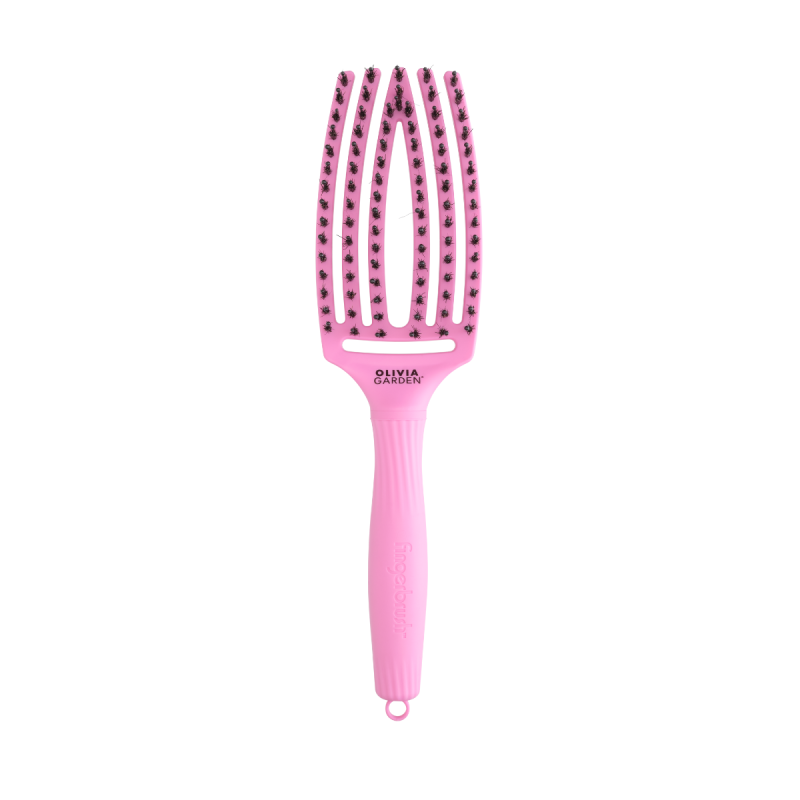 Четка за разресване със смесен косъм Olivia Garden Fingerbrush Think Pink 25 Pink Tokyo