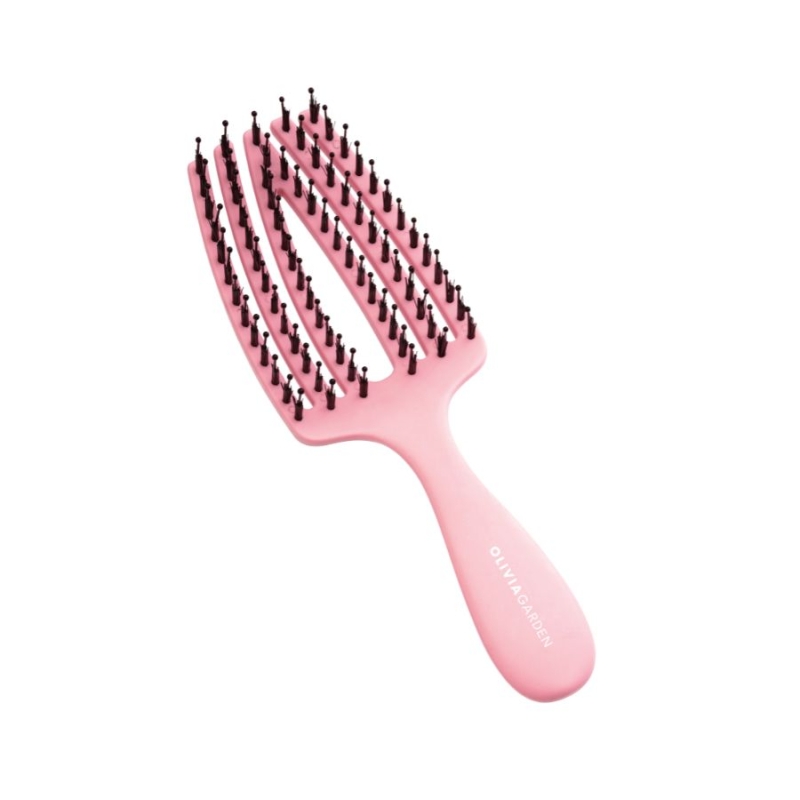 Мини четка за коса Olivia Garden Fingerbrush Care Mini Pink — 4