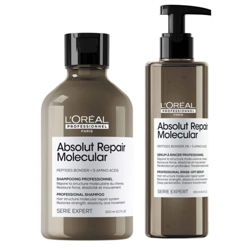 Базова рутина за възстановяване на увредена коса Loreal Professionnel Absolut Repair Molecular Duo Set