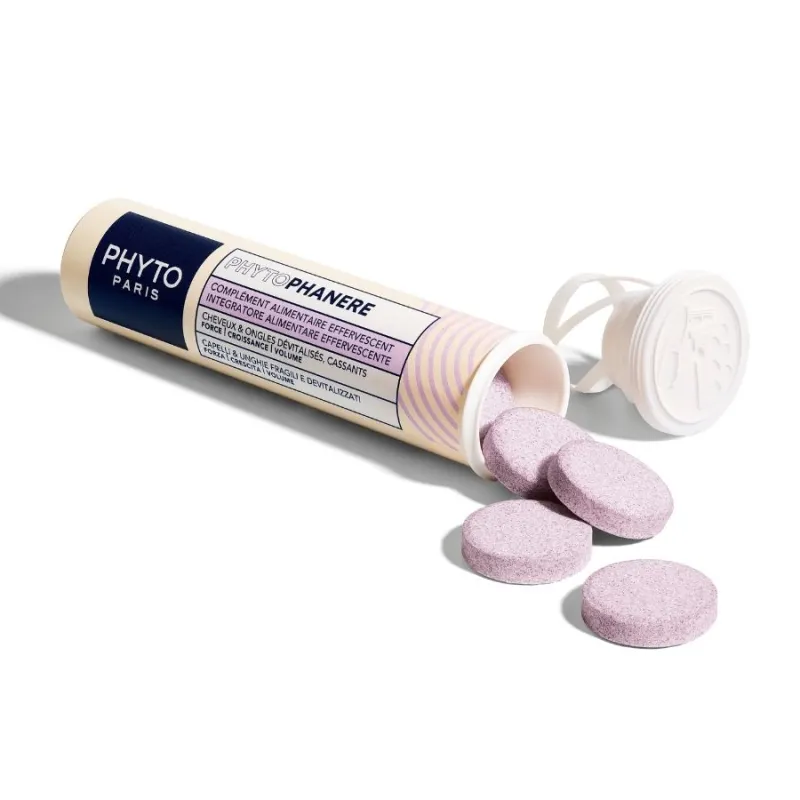 Ефервесцентна хранителна добавка за коса и нокти за сила, растеж Phyto Phytophanere Effervescent Food Supplement 15 таблетки — 2