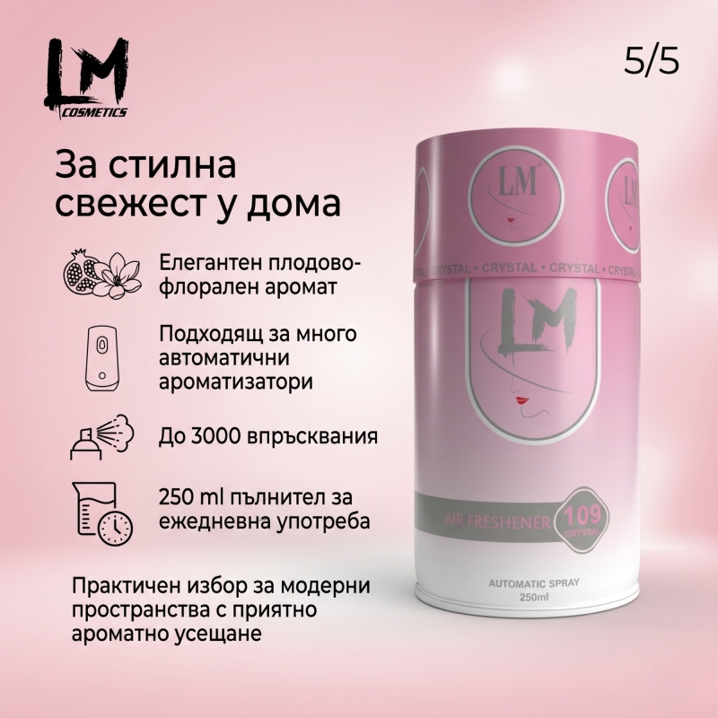Освежител за въздух LM VRS Crystal 250ml 109 ( пълнител за електронен ароматизатор ) — 6