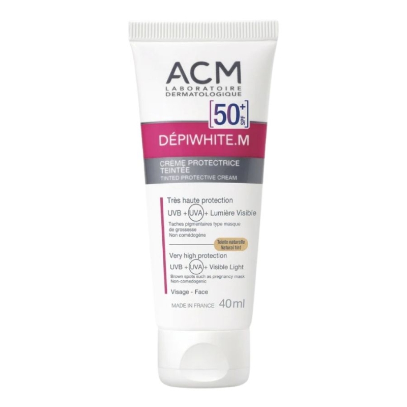 Тониран слънцезащитен крем против пигментни петна и мелазма ACM Depiwhite.M Tinted Protective Cream SPF50+ 40 ml