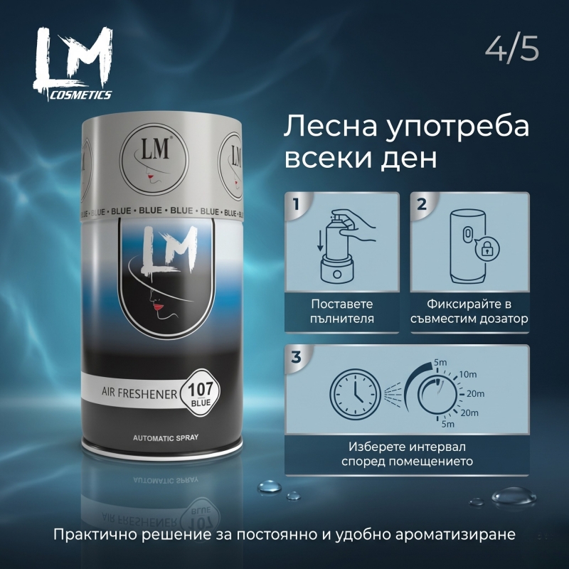 Освежител за въздух LM Dep 250ml 107 ( пълнител за електронен ароматизатор ) — 5
