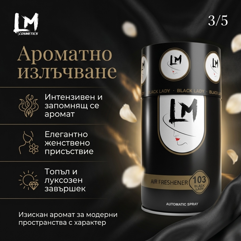 Освежител за въздух LM BLACK LADY 250ml 103 ( пълнител за електронен ароматизатор ) — 4