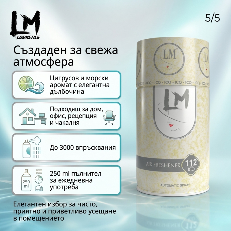 Освежител за въздух LM ICQ 250ml 112 ( пълнител за електронен ароматизатор ) — 6