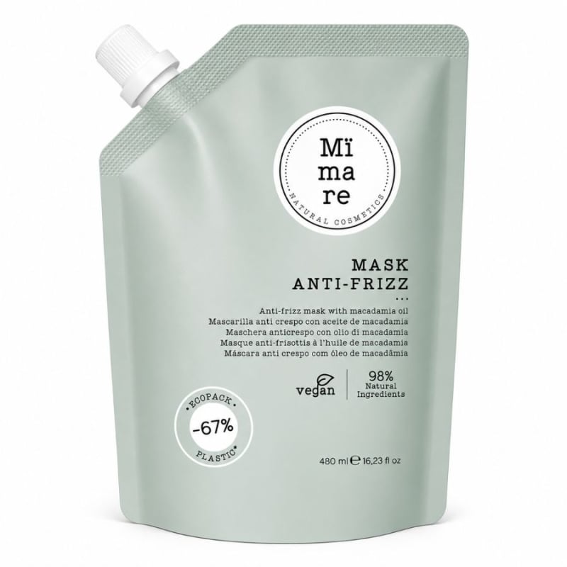 Изглаждаща маска против хвърчаща коса и фриз ефект с масло от макадамия MIMARE Anti-Frizz Hair Mask 480 ml