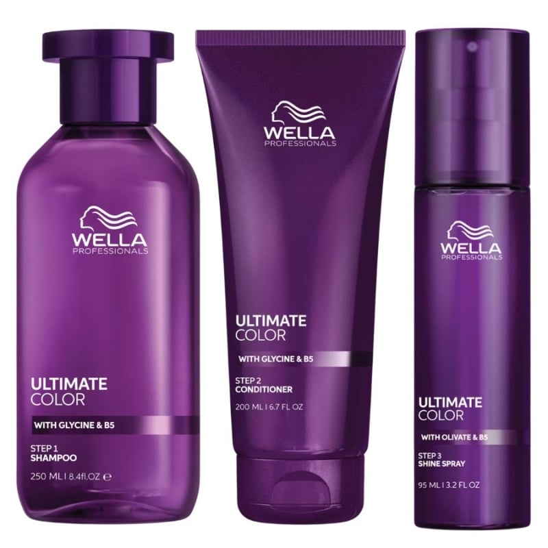 Пълна рутина за боядисана коса за блясък, мекота и защита на цвета Wella Professionals Ultimate Color Set