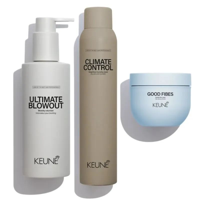Комплект за обемен blowout и меки вълни с анти-фриз защита Keune Style Blowout Control Bundle – 3 продукта