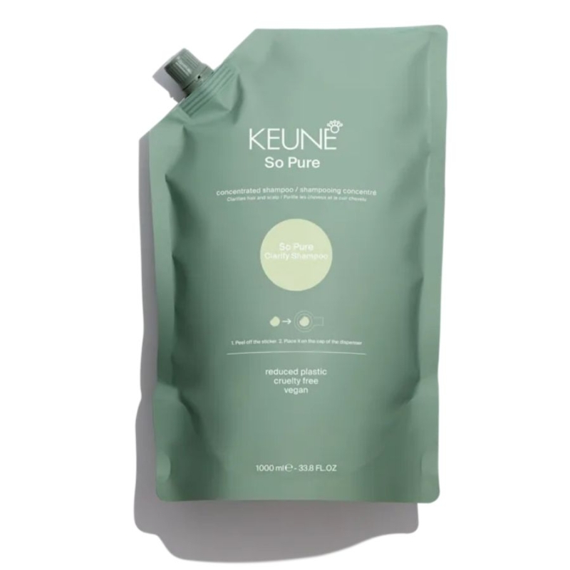 Детокс шампоан за мазна коса и дълбоко почистване Keune So Pure Clarify Shampoo Refill 1000 ml