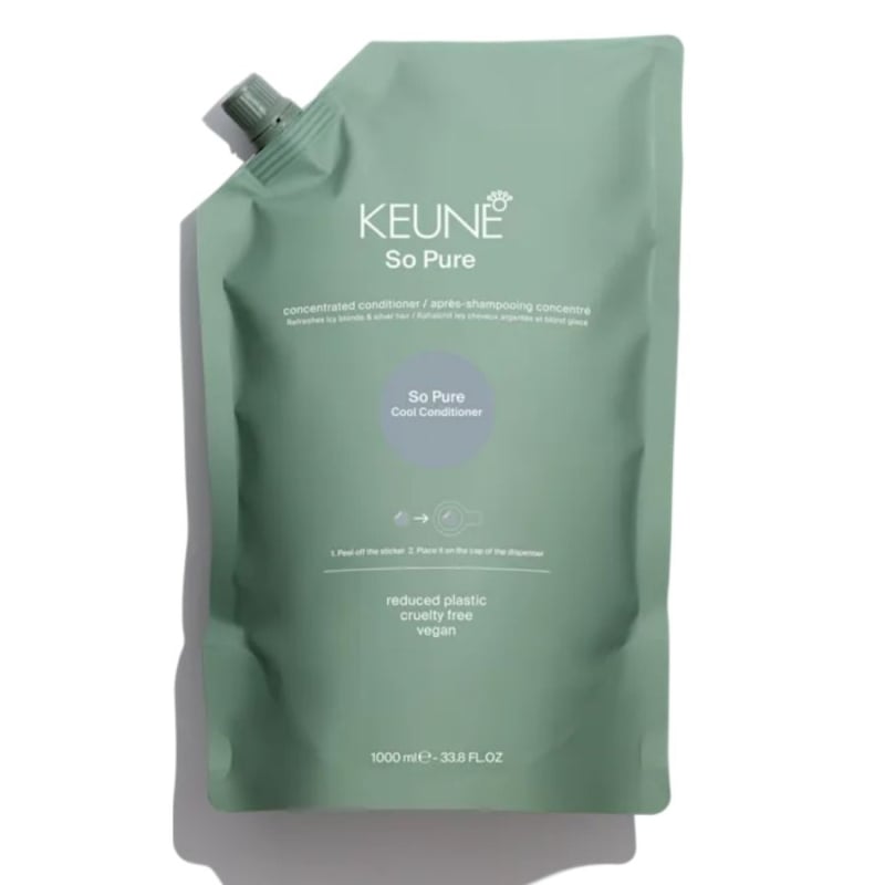 Тониращ виолетов балсам против жълти оттенъци Keune So Pure Cool Conditioner Refill 1000 ml