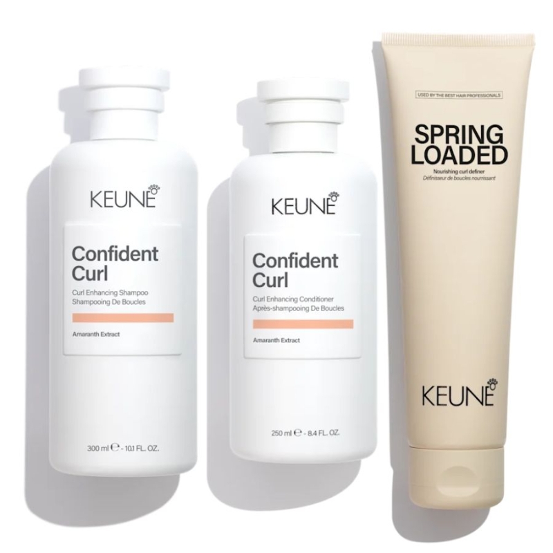 Професионален комплект за дефиниране на къдрава коса Keune Curls Bundle – 3 продукта