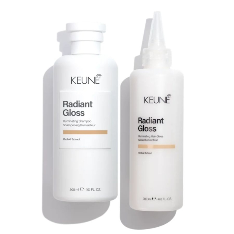 Комплект за огледален блясък Keune Care Radiant Gloss Shampoo 300 мл + Hair Gloss 200 ml