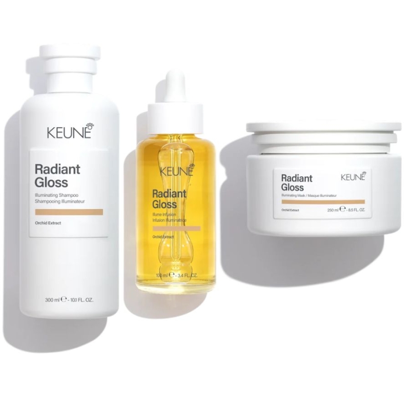 Хидратиращ комплект за огледален блясък Keune Care Radiant Gloss Luminous Hydration Boost Bundle