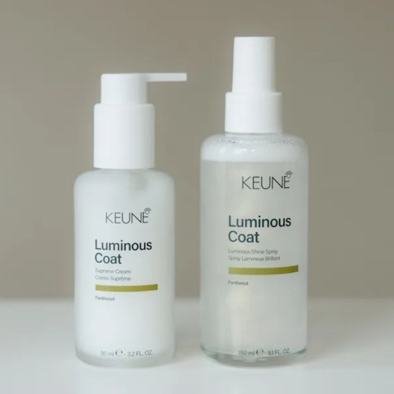 Термоактивен крем за огледален блясък и защита от влага Keune Care Luminous Coat Supreme Cream 95 ml — 2